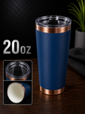 20oz stainless steal Tumbler Navy Blue/copper bronze with ceramic lining