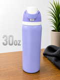 30oz dual opening Light Purple Water Bottle with straw