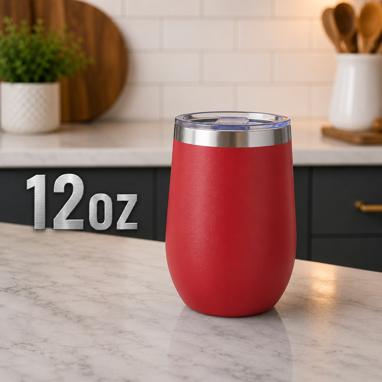 12oz Red Wine tumbler with sliding lid cover