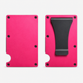 Metallic red Aluminum Money clip credit card holder