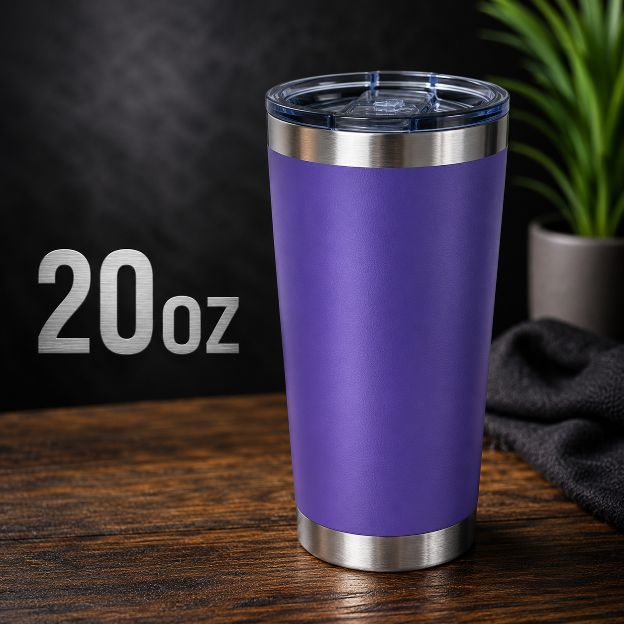 20oz stainless steal Tumbler Purple