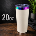 20oz stainless steal Tumbler rainbow coated Off White