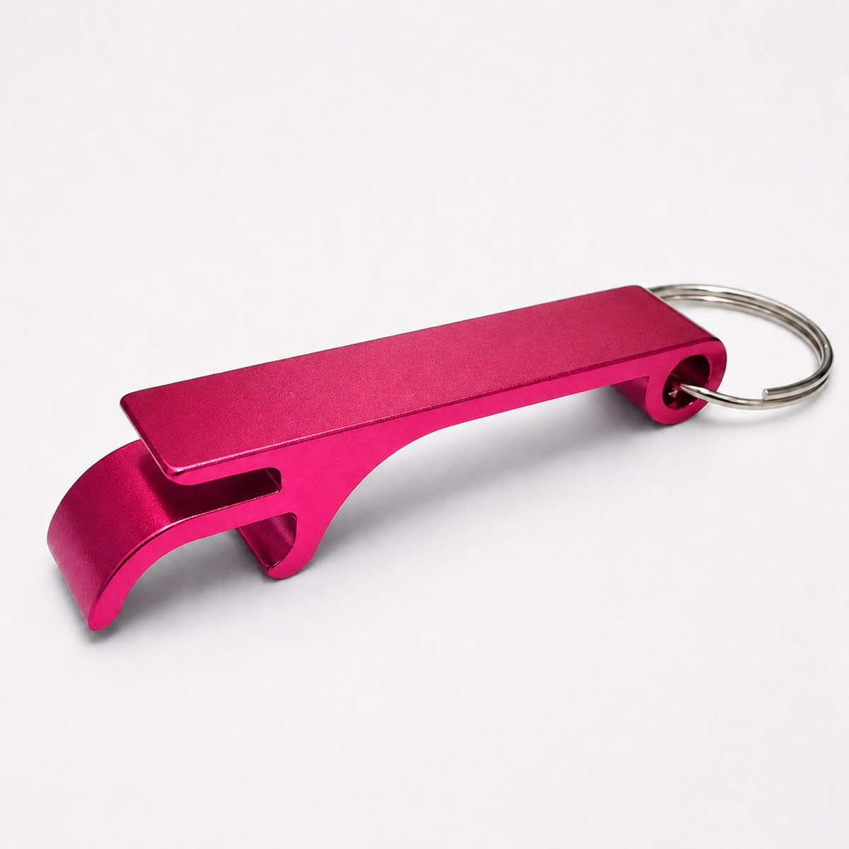 Aluminum Bottle Opener keychain Hot Pink