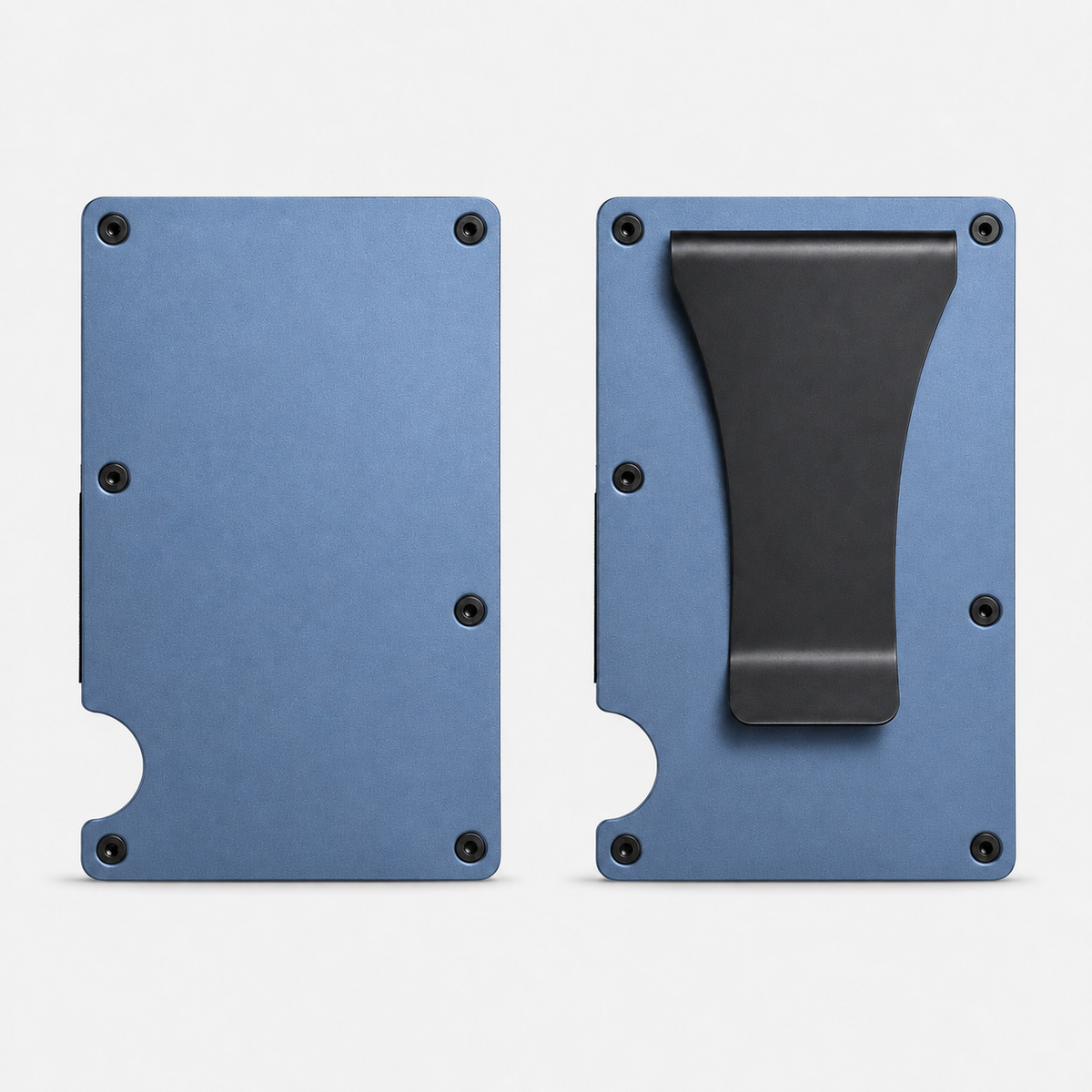 Blue - Gray Aluminum Money clip credit card holder