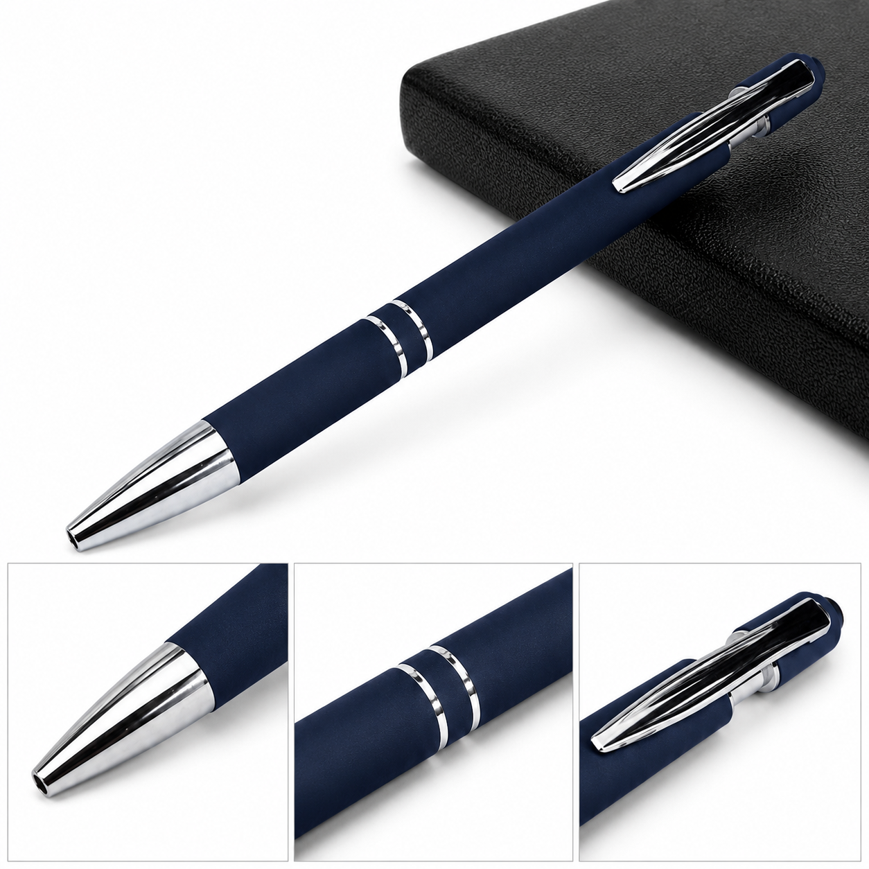 Premium Navy Blue ballpoint black ink pen