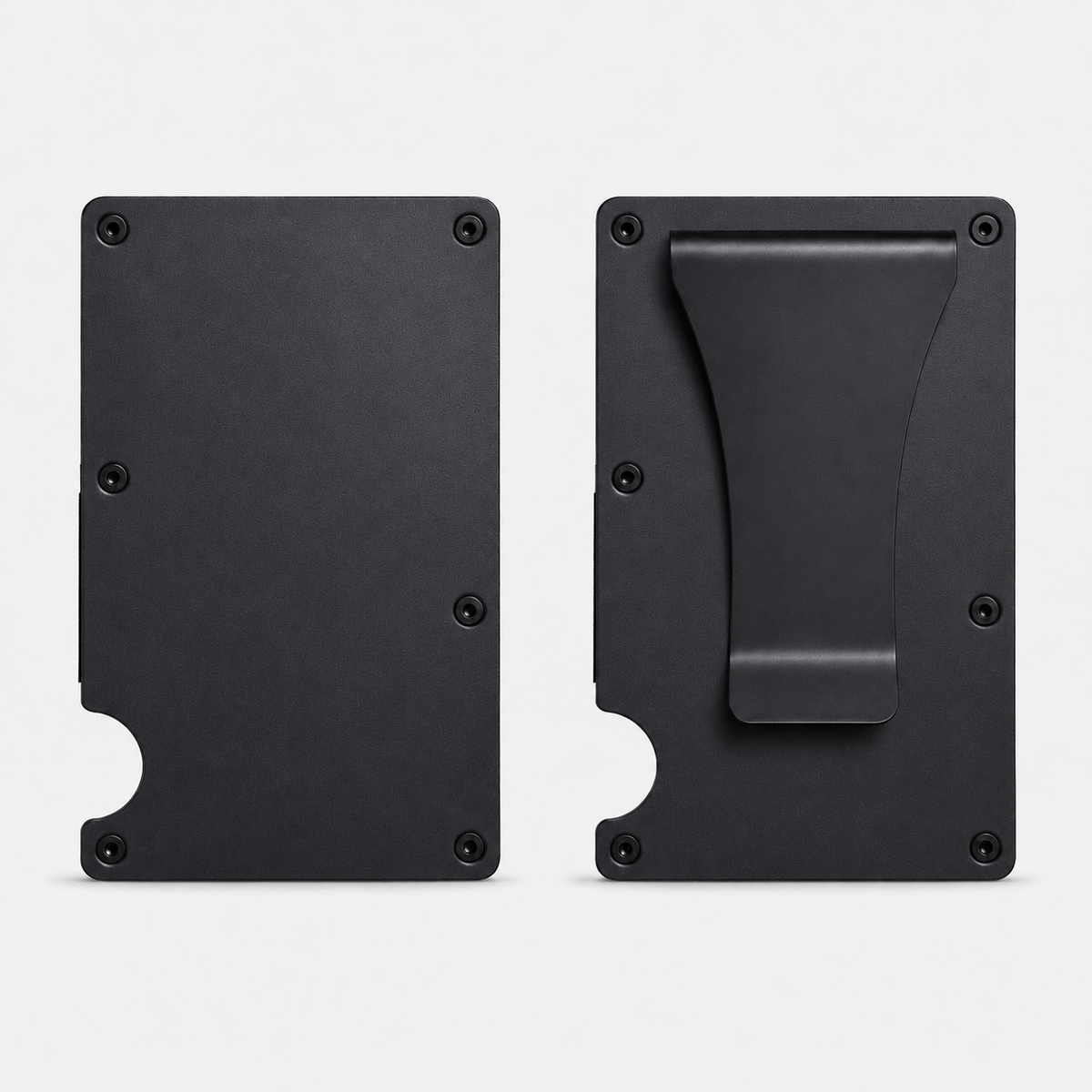 Black Aluminum Money clip credit card holder