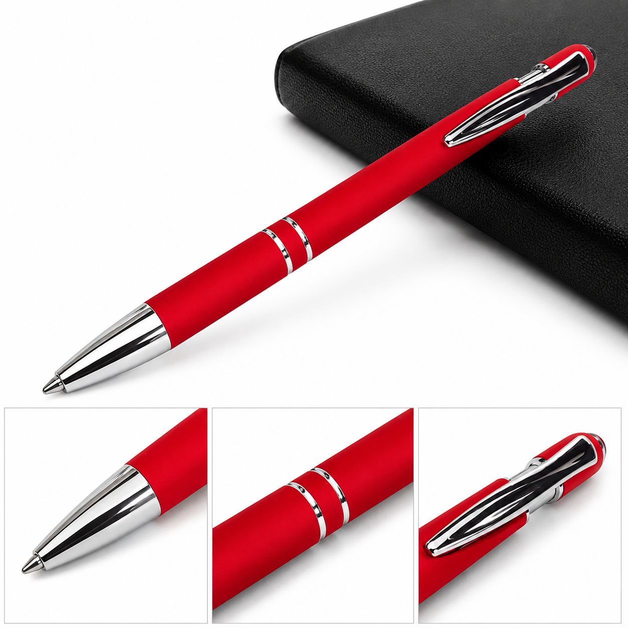 Premium Red ballpoint black ink pen