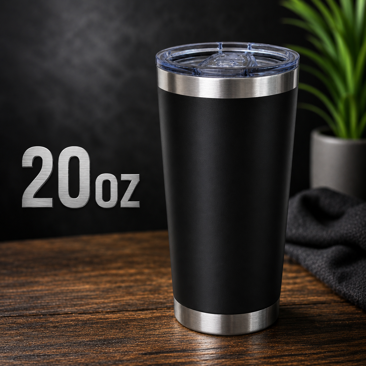 20oz stainless steal Tumbler Black